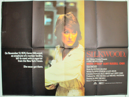 Silkwood Original British Quad Poster - Film Poster - Movie Poster 