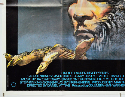 Silver Bullet (Bottom Left) Cinema Quad Movie Poster 