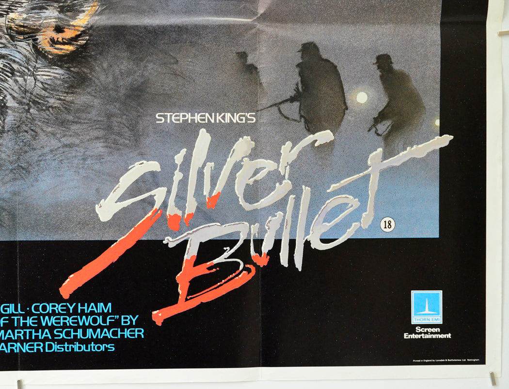 Silver Bullet (Bottom Right) Cinema Quad Movie Poster 