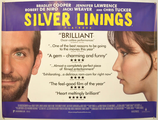 Silver Linings Playbook Original Quad Poster - Film Poster - Movie Poster