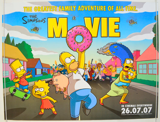 The Simpsons Movie  (Teaser / Advance Crowd Version)   Original Quad Poster - Film Poster - Movie Poster  