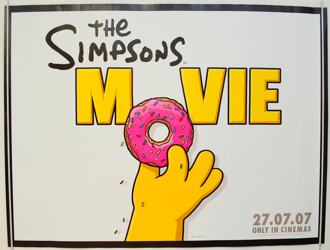 The Simpsons Movie  (Teaser / Advance Donut Version)   Original Quad Poster - Film Poster - Movie Poster  