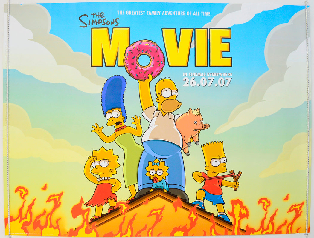 The Simpsons Movie  (Teaser / Advance Version)   Original Quad Poster - Film Poster - Movie Poster  