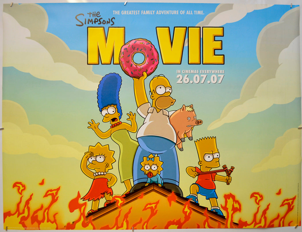 The Simpsons Movie  (Teaser / Advance Version)   Original Quad Poster - Film Poster - Movie Poster