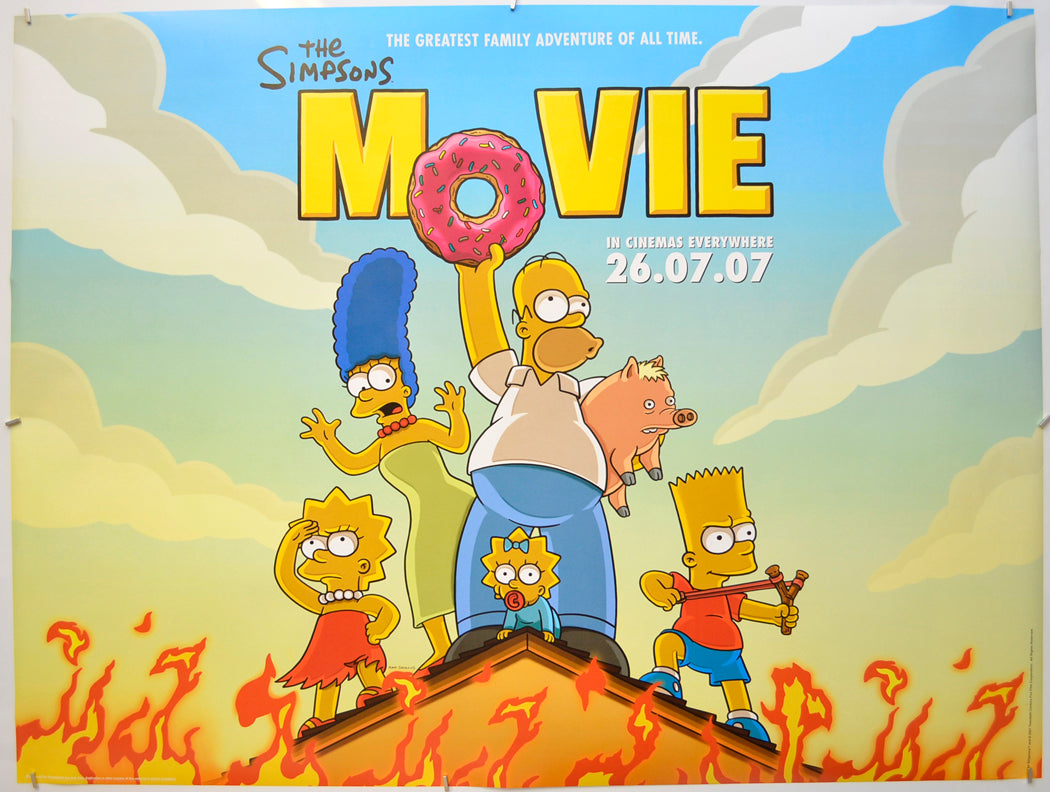 The Simpsons Movie  (Teaser / Advance Version) Original Quad Poster - Film Poster - Movie Poster  