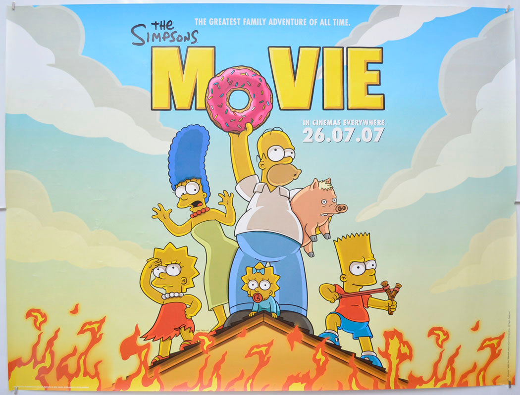 The Simpsons Movie (Teaser / Advance Version)  Original Quad Poster - Film Poster - Movie Poster