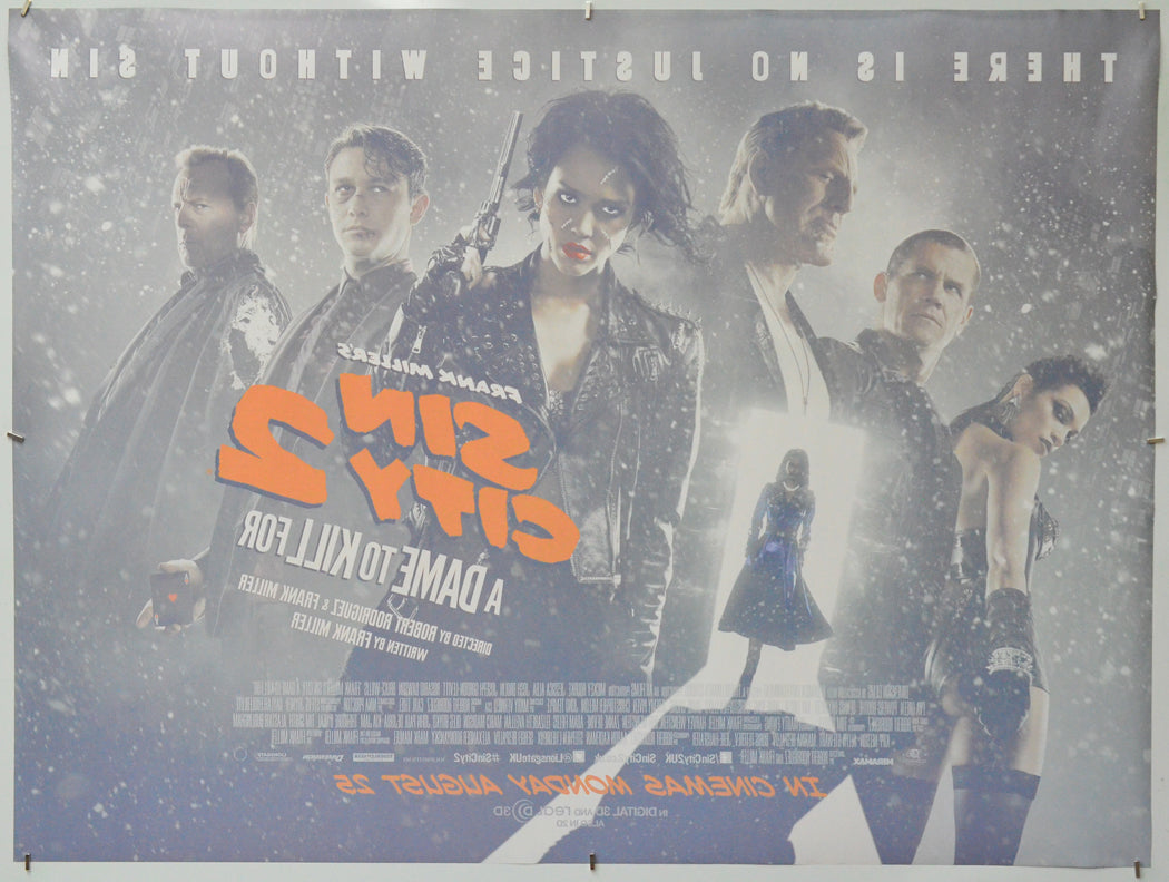 Sin City 2 : A Dame To Kill For (Back) Cinema Quad Movie Poster 