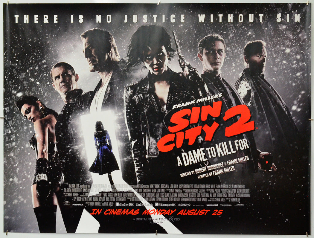 Sin City 2 : A Dame To Kill For - Original Quad Poster - Film Poster - Movie Poster