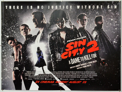 Sin City 2 : A Dame To Kill For - Original Quad Poster - Film Poster - Movie Poster