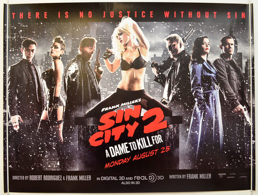 Sin City 2 : A Dame To Kill For  (Version 2)   Original Quad Poster - Film Poster - Movie Poster  