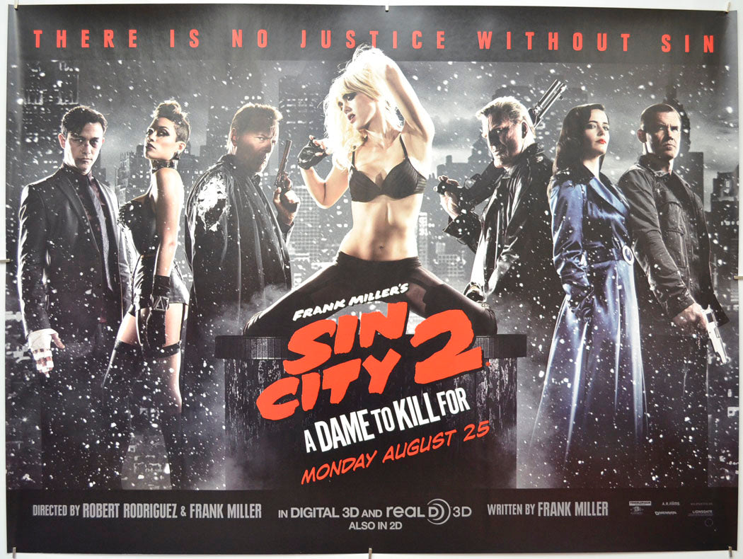 Sin City 2 : A Dame To Kill For (Version 2) Original Quad Poster - Film Poster - Movie Poster