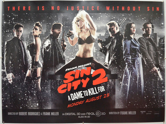 Sin City 2 : A Dame To Kill For (Version 2) Original Quad Poster - Film Poster - Movie Poster