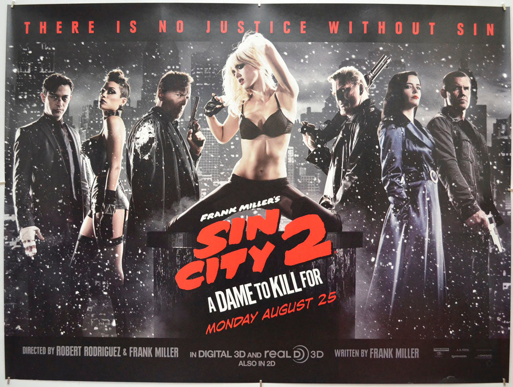 Sin City 2 : A Dame To Kill For (Version 2) Original Quad Poster - Film Poster - Movie Poster