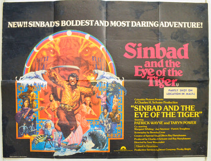 Sinbad And the Eye Of The Tiger Original British Quad Poster - Film Poster - Movie Poster 