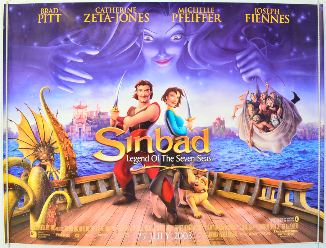 Sinbad Legend Of The Seven Seas Original British Quad Poster - Film Poster - Movie Poster 