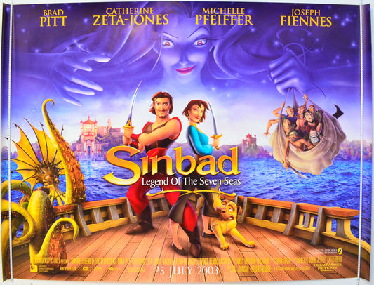 Sinbad Legend Of The Seven Seas Original British Quad Poster - Film Poster - Movie Poster 