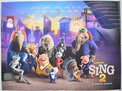 Sing 2 Original Quad Poster - Film Poster - Movie Poster