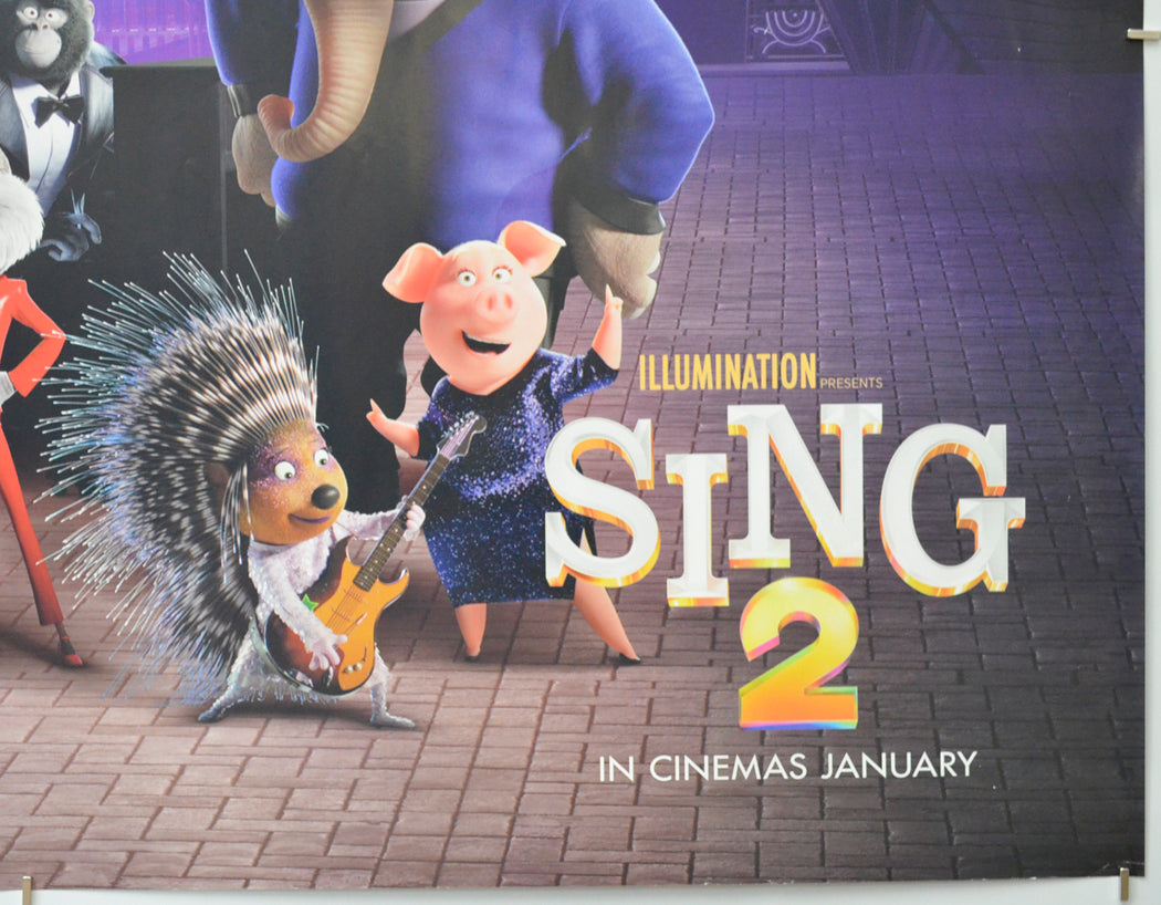 SING 2 (Bottom Right) Cinema Quad Movie Poster 