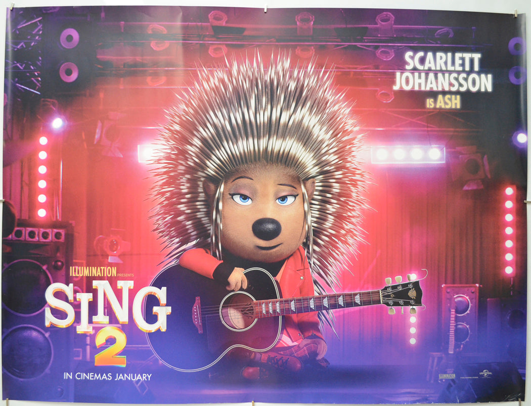 Sing 2 (Ash Version) - Original Quad Poster - Film Poster - Movie Poster