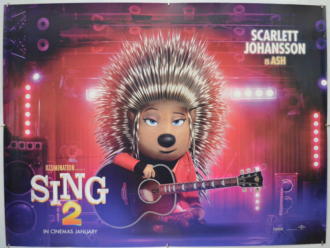 Sing 2 (Ash Version) Original Quad Poster - Film Poster - Movie Poster