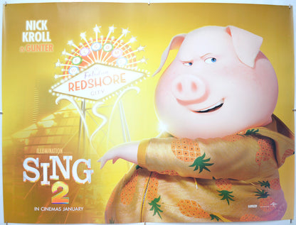 Sing 2 (Gunter Version) - Original Quad Poster - Film Poster - Movie Poster