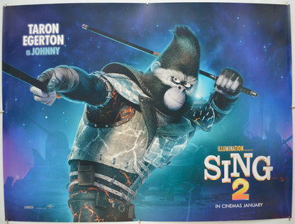 Sing 2 (Johnny Version) - Original Quad Poster - Film Poster - Movie Poster