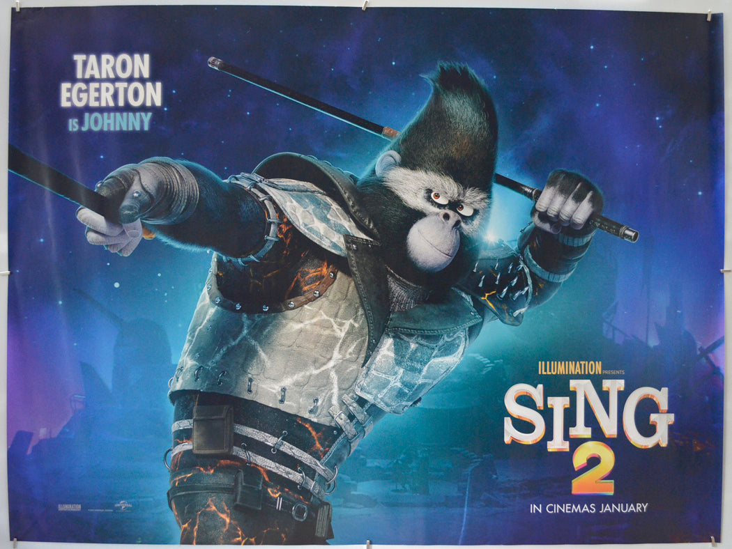 Sing 2 (Johnny Version) Original Quad Poster - Film Poster - Movie Poster