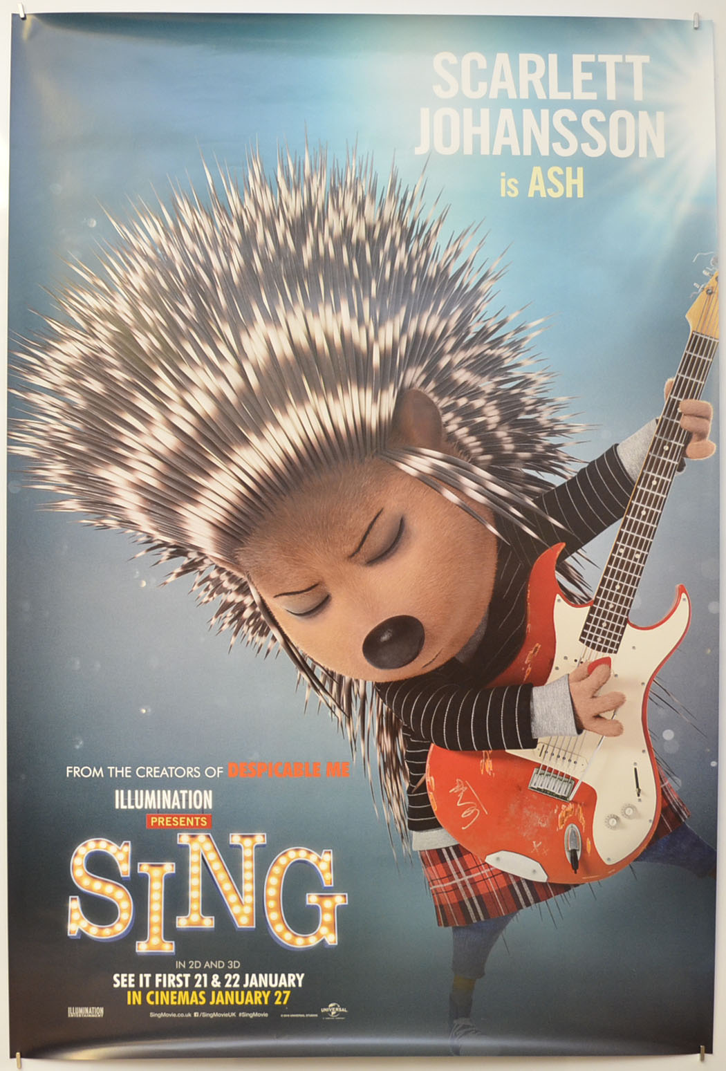 Sing (Ash Version)  Original One Sheet Poster - Film Poster - Movie Poster