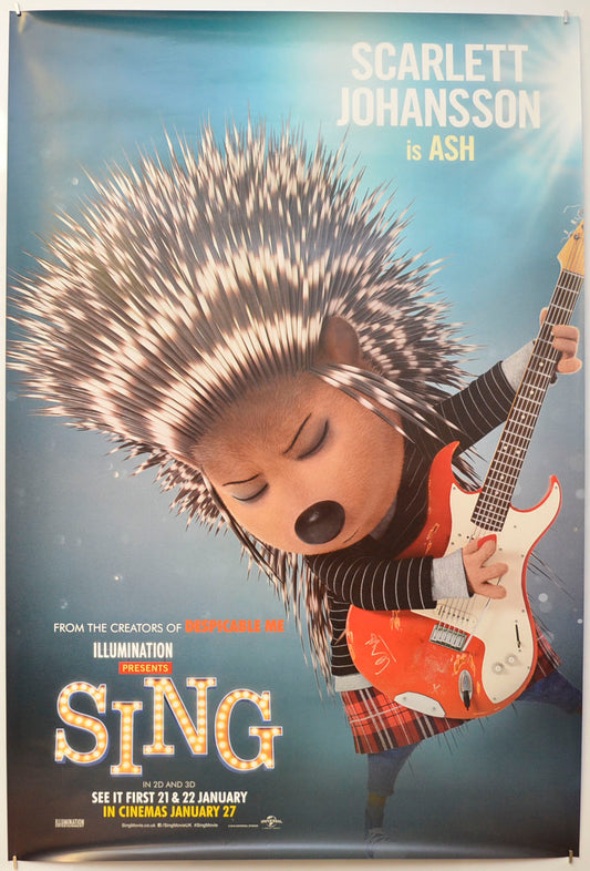 Sing (Ash Version)  Original One Sheet Poster - Film Poster - Movie Poster