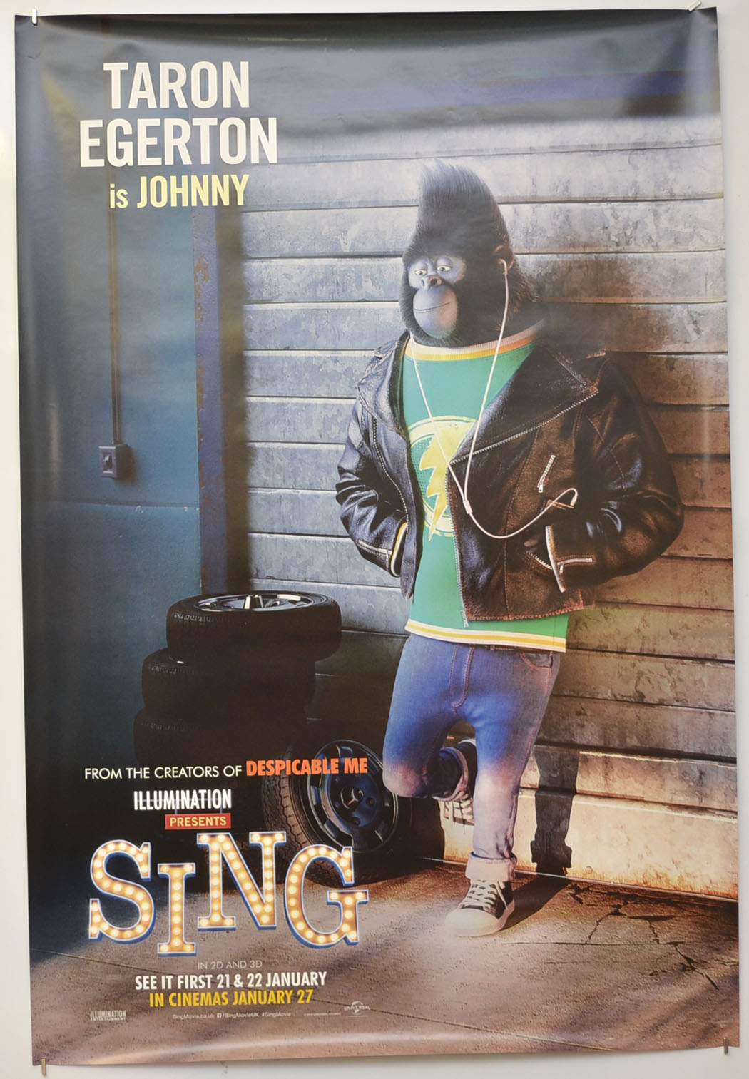 Sing (Johnny Version)  Original One Sheet Poster - Film Poster - Movie Poster