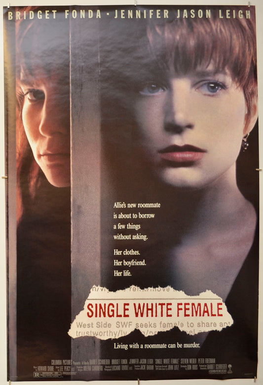 Single White Female Original One Sheet Poster - Film Poster - Movie Poster