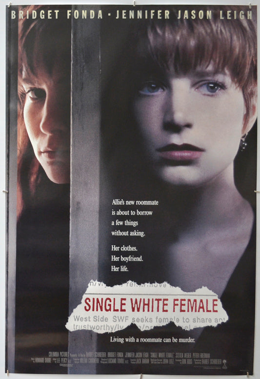 Single White Female Original One Sheet Poster - Film Poster - Movie Poster