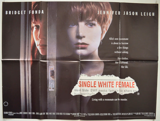 Single White Female  Original British Quad Poster - Film Poster - Movie Poster 