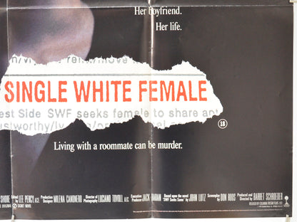 SINGLE WHITE FEMALE (Bottom Right) Cinema Quad Movie Poster 