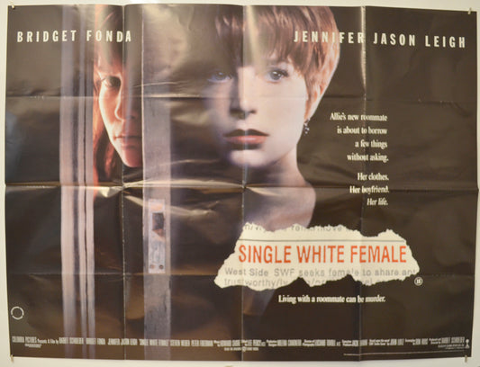 Single White Female Original Quad Poster - Film Poster - Movie Poster  