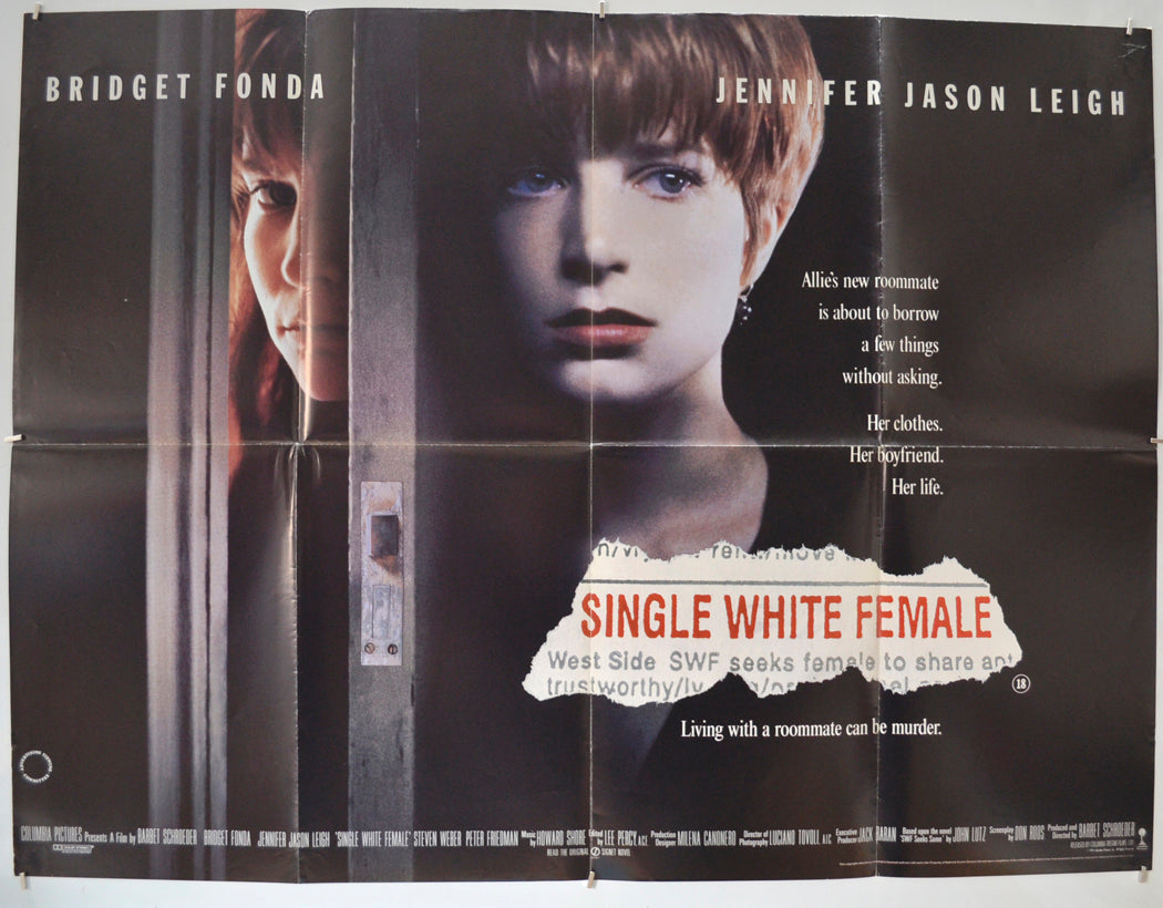 Single White Female Original Quad Poster - Film Poster - Movie Poster  