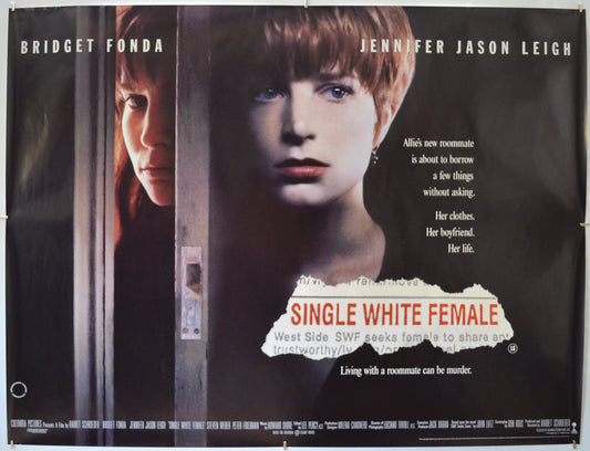 Single White Female  Original Quad Movie Poster  