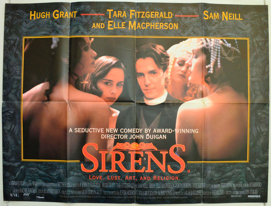 Sirens Original British Quad Poster - Film Poster - Movie Poster 