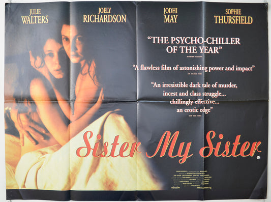 Sister My Sister   Original Quad Poster - Film Poster - Movie Poster 