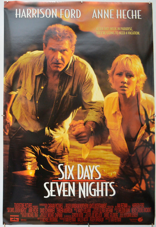 Six Days Seven Nights  Original One Sheet Poster - Film Poster - Movie Poster