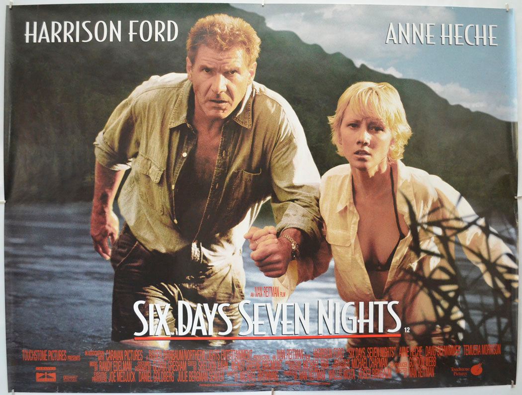 Six Days Seven Nights Original Quad Poster - Film Poster - Movie Poster