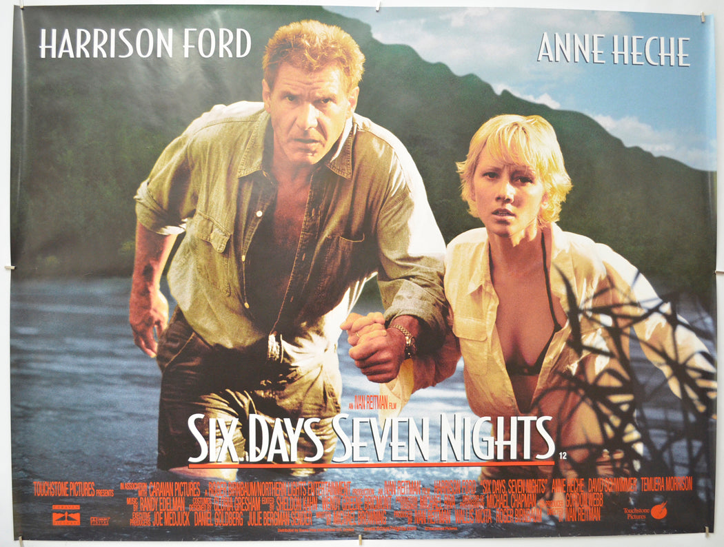 Six Days Seven Nights Original Quad Poster - Film Poster - Movie Poster  