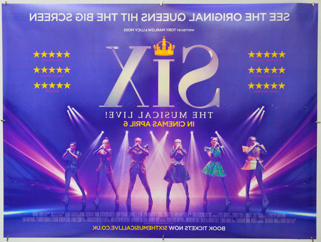 Six the Musical Live (Back) Cinema Quad Movie Poster 