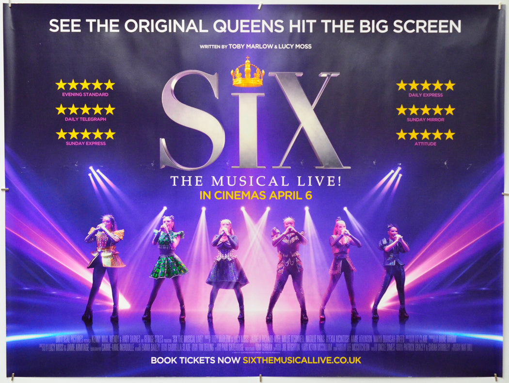 Six the Musical Live - Original Quad Poster - Film Poster - Movie Poster