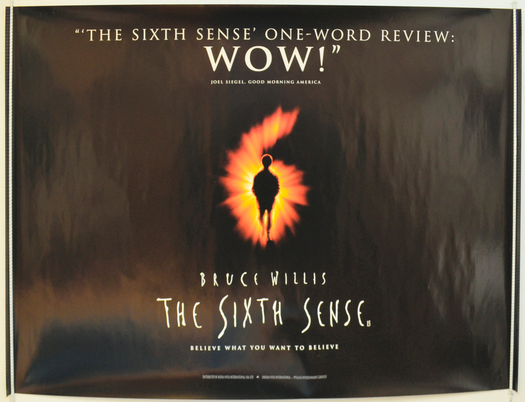 The Sixth Sense  (Teaser / Advance Version)   Original Quad Poster - Film Poster - Movie Poster  