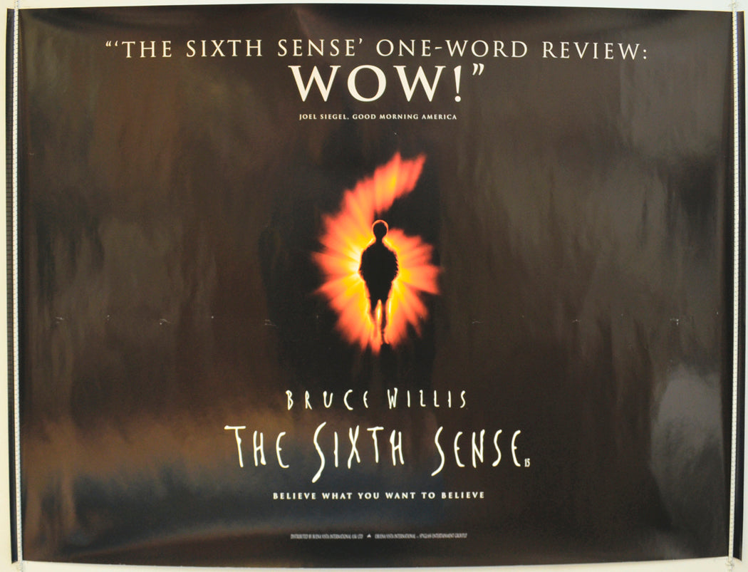 The Sixth Sense  (Teaser / Advance Version)   Original Quad Poster - Film Poster - Movie Poster  