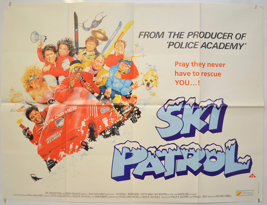 Ski Patrol  Original Quad Poster - Film Poster - Movie Poster