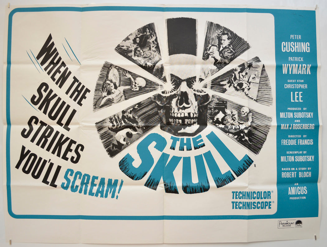 THE SKULL  Original Quad Poster - Film Poster - Movie Poster