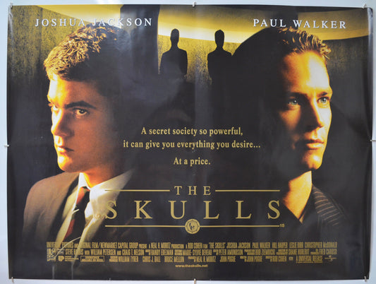 The Skulls Original Quad Poster - Film Poster - Movie Poster