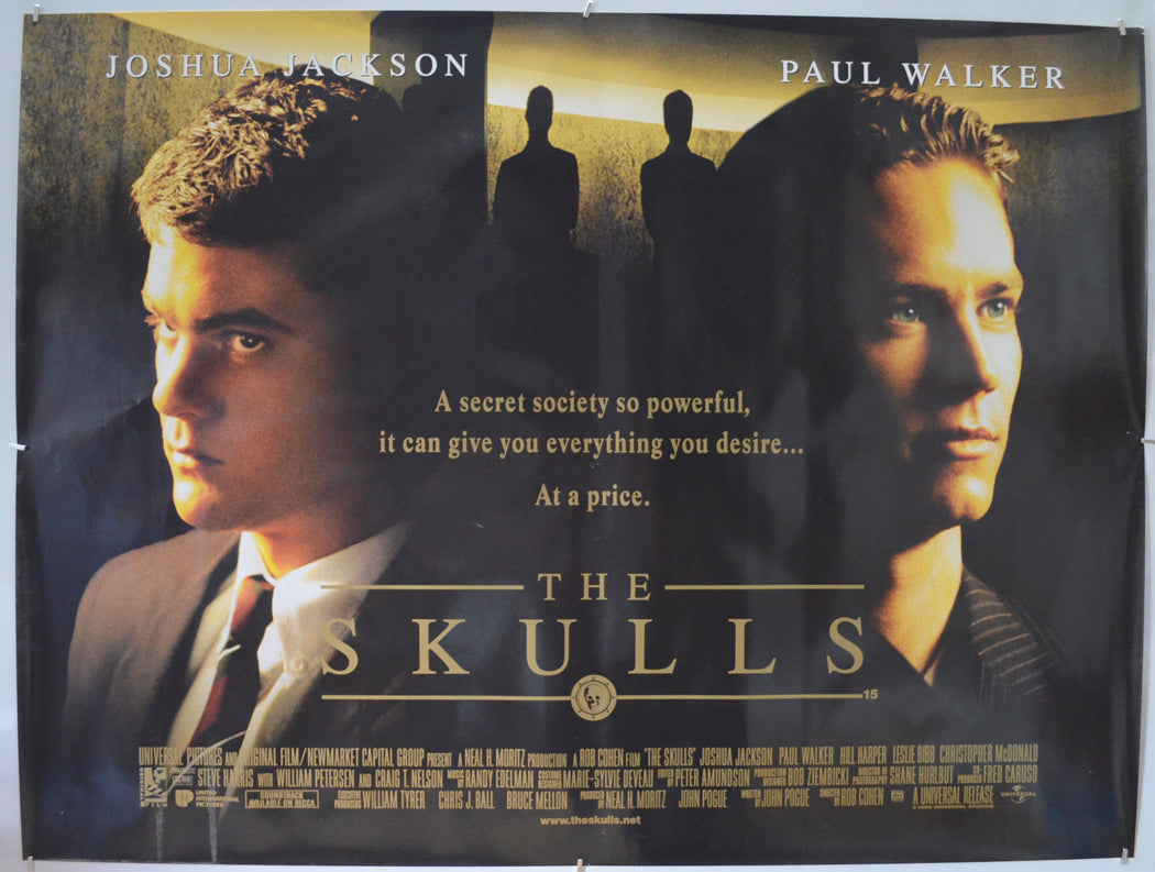 The Skulls Original Quad Poster - Film Poster - Movie Poster